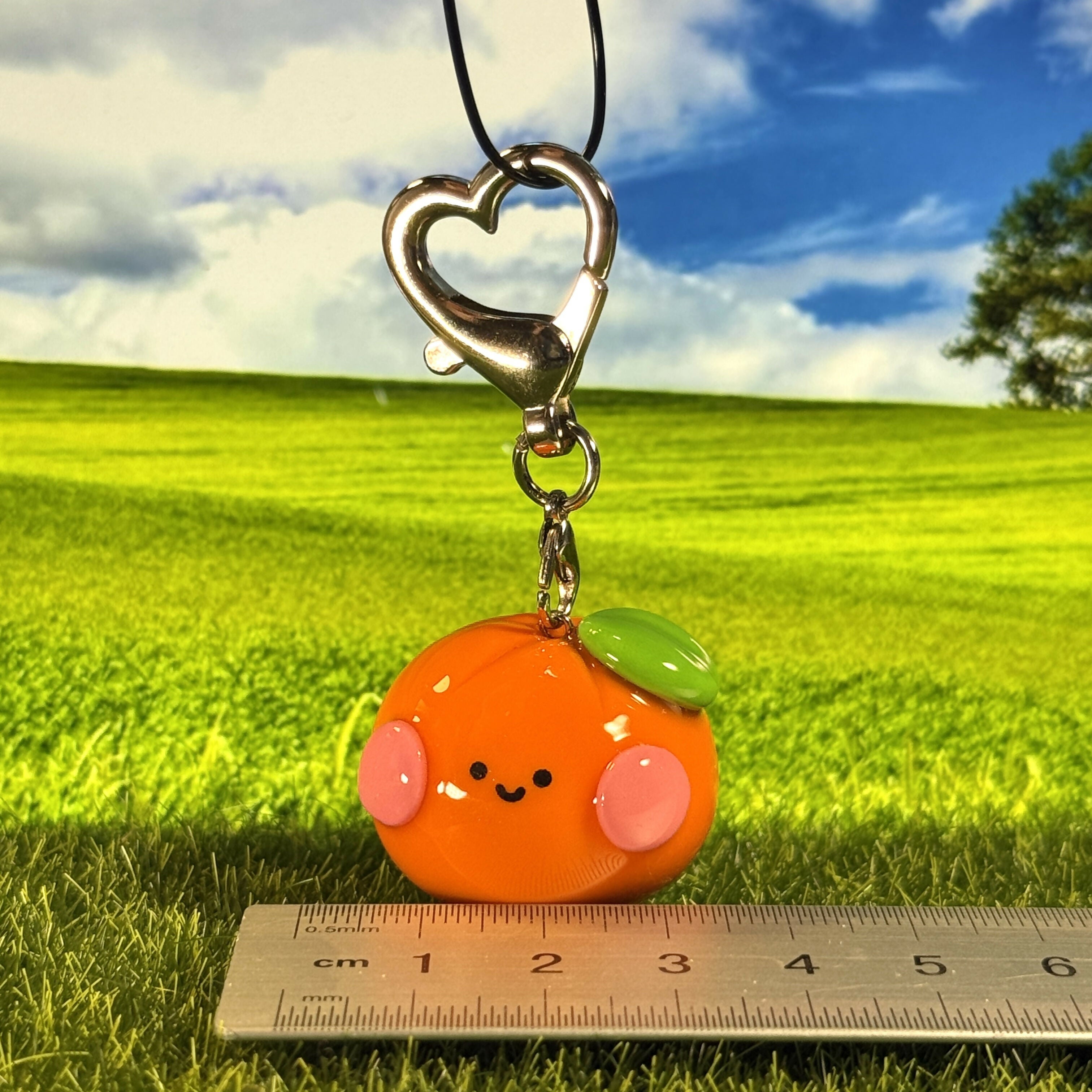 Happy Orange Keychain