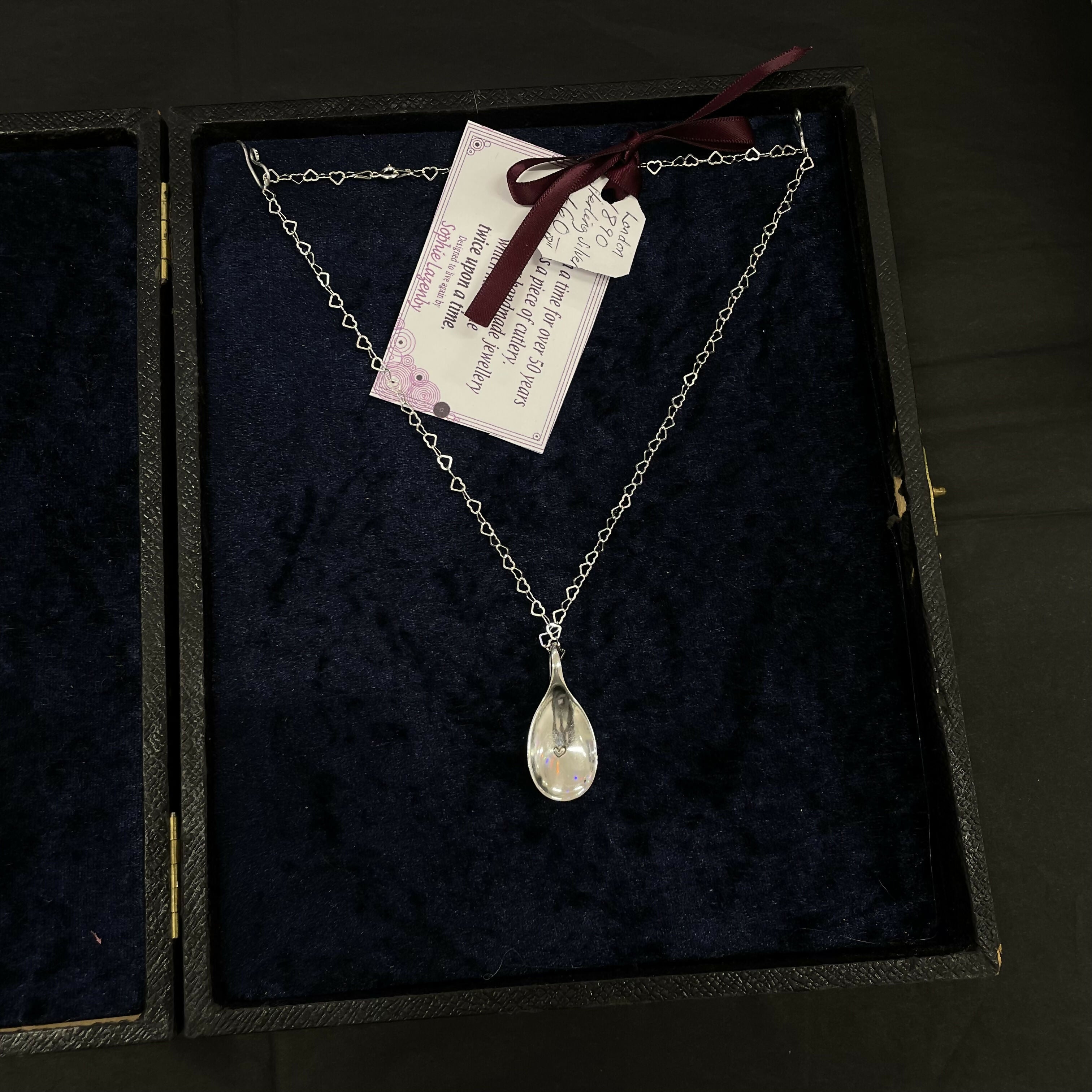 Boxed Sterling Silver Cutlery Necklace