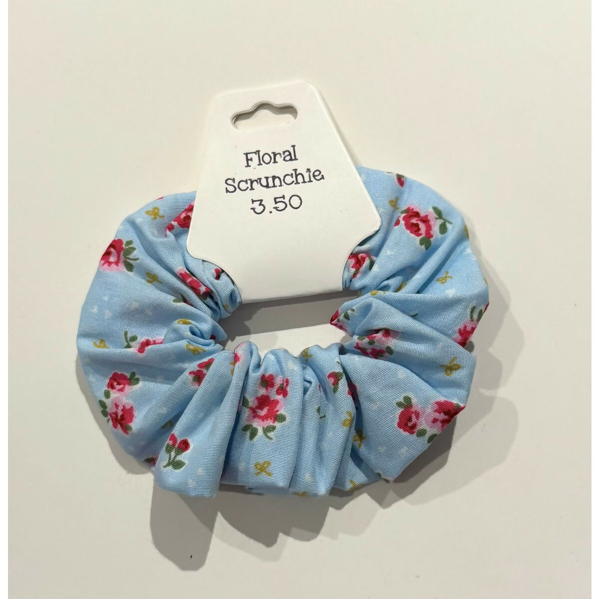 Blue Posy Floral Hair Scrunchie