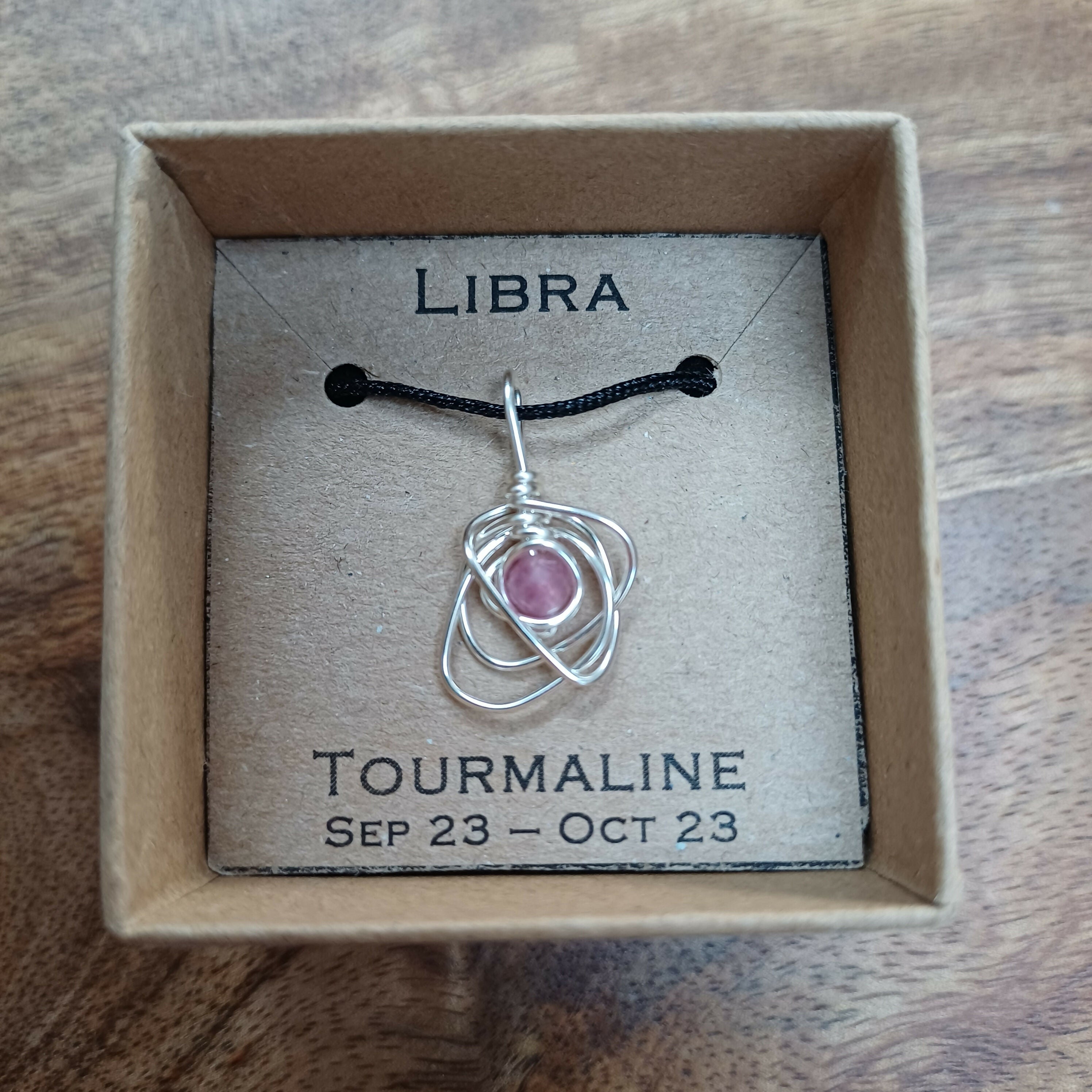 Libra Tourmaline Zodiac Necklace