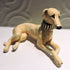 Ceramic lurcher dog sculpture