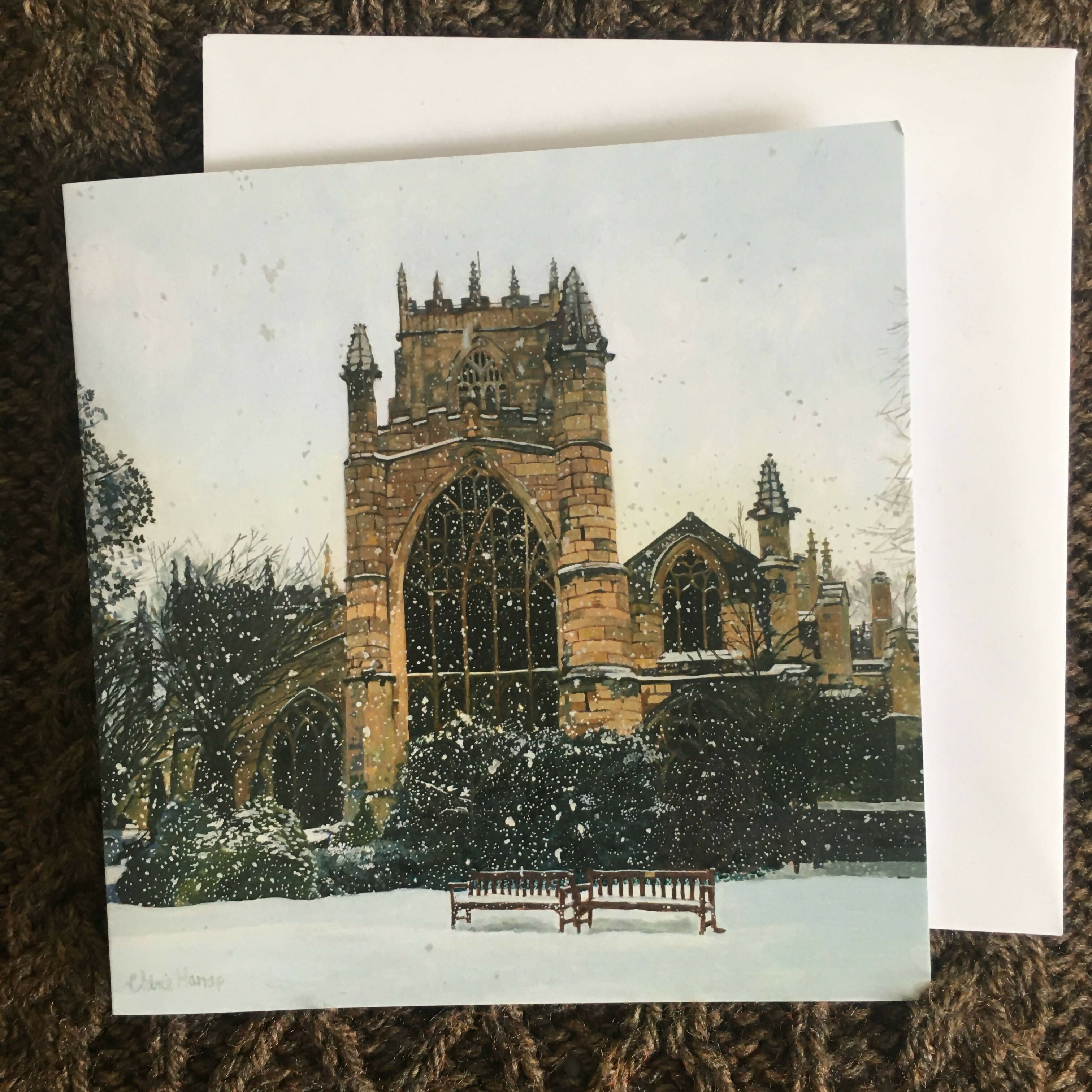St Mary’s in the snow. Greetings card