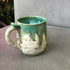 Handpainted Animal Mug Green/ cream /brown