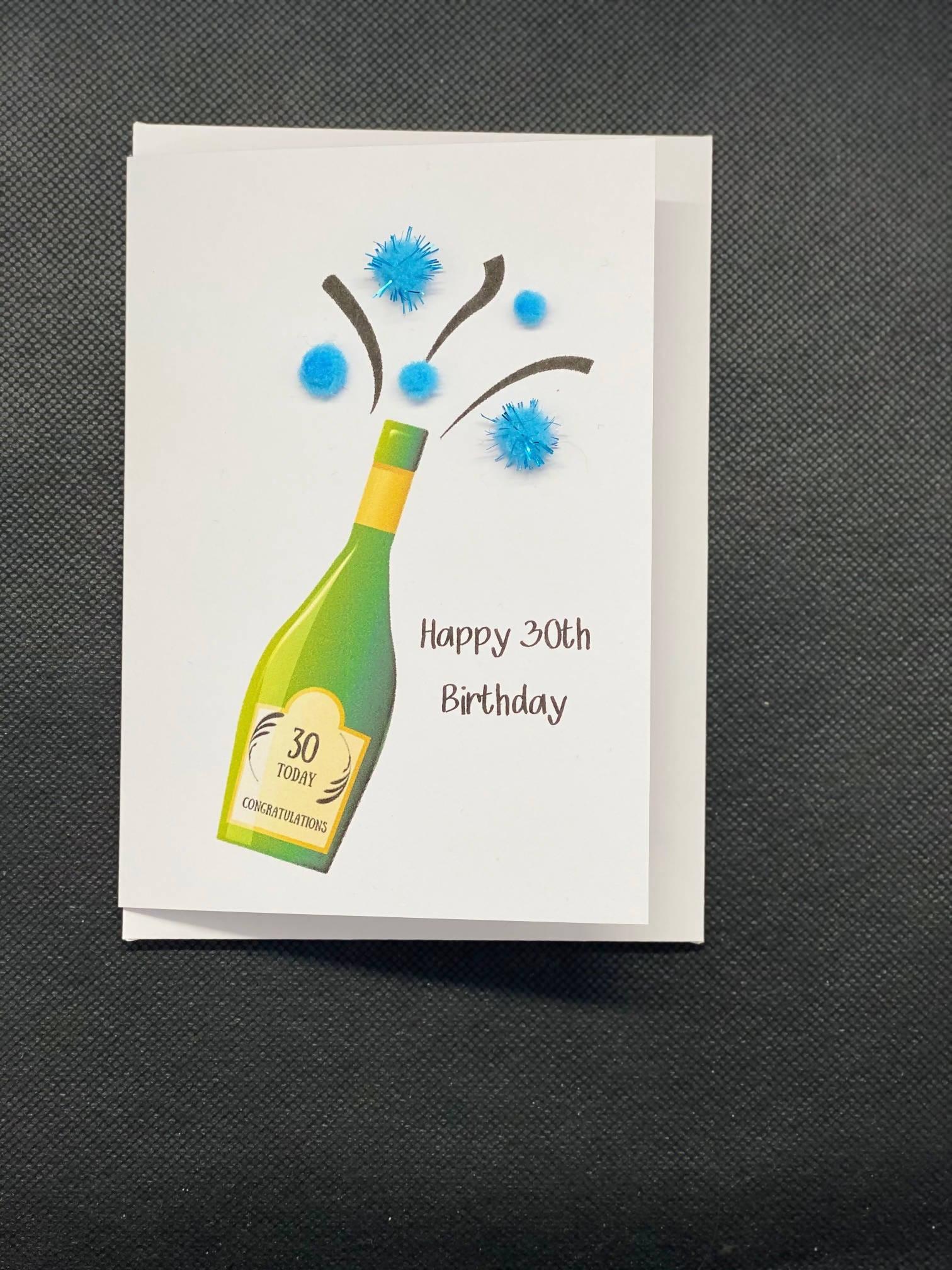 Happy 30th Birthday - Pom Pom greeting card