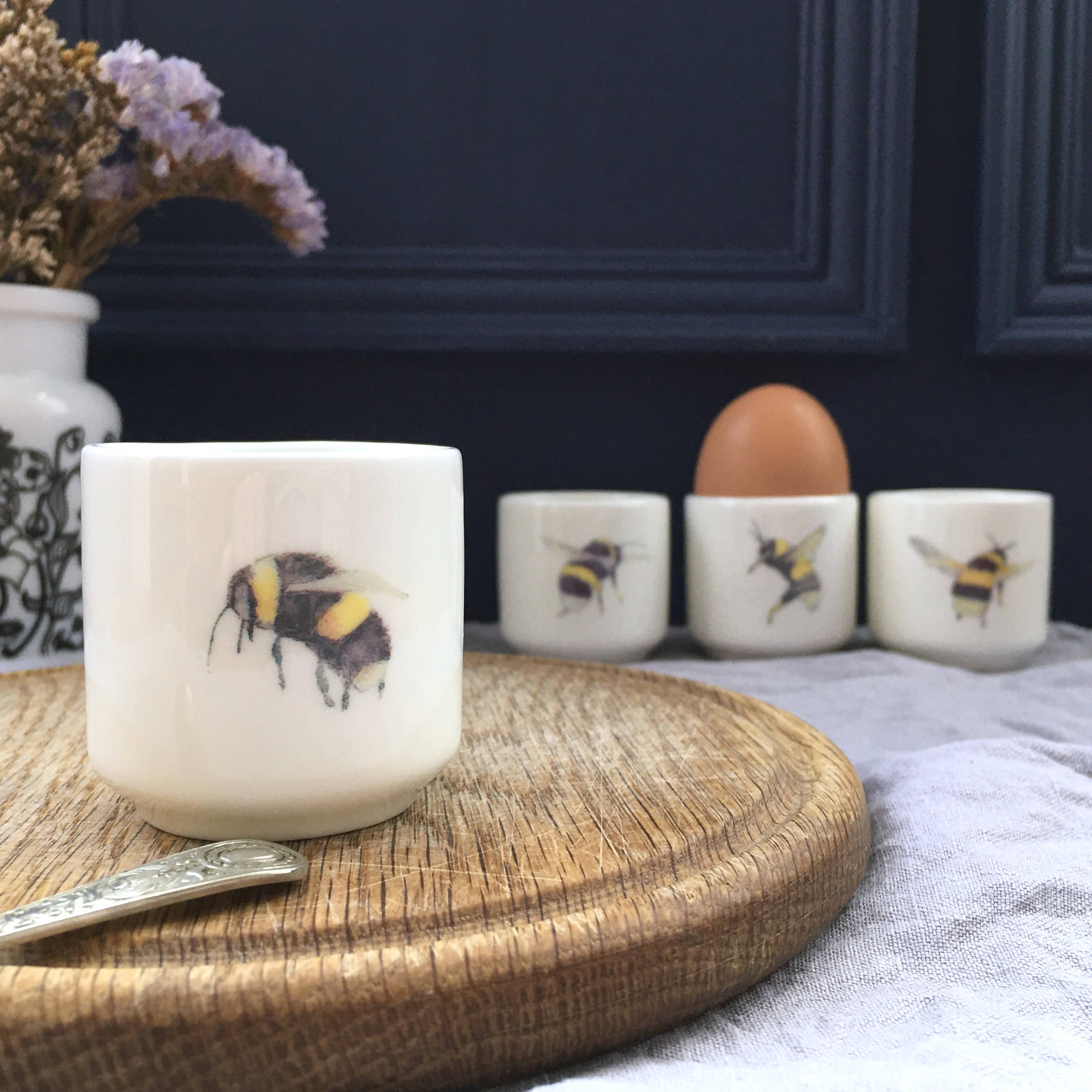 Bee Eggcups | Watercolour Bone China | Art & Soul