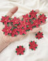 Poinsettia Clay Earrings