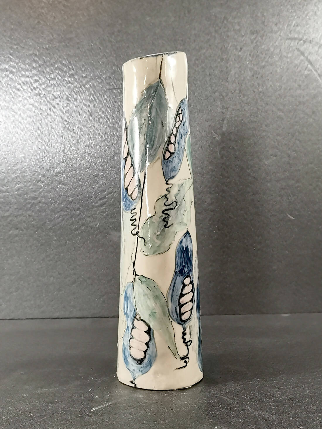 Blue Pods Vase