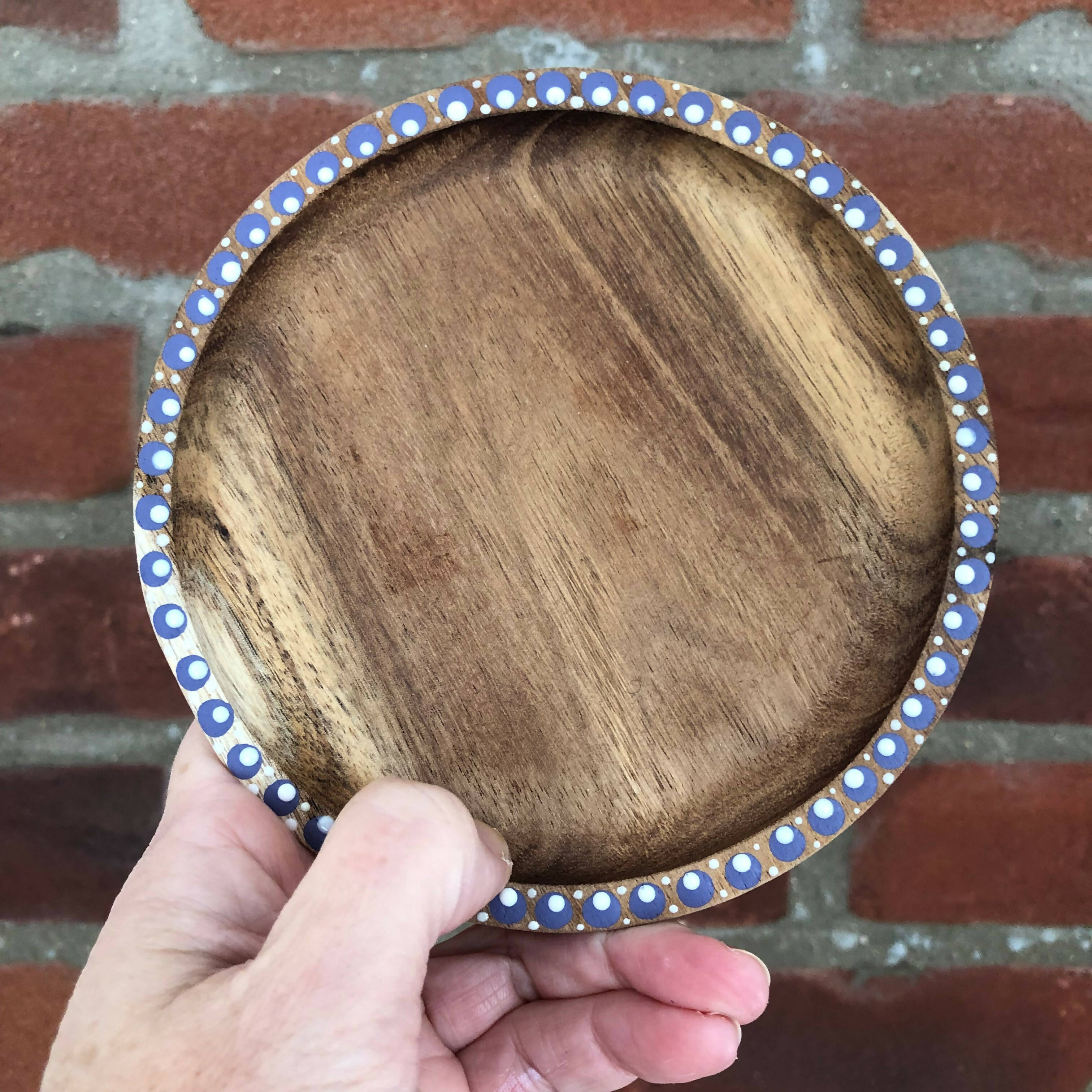 Hand Painted Wooden Trinket Tray