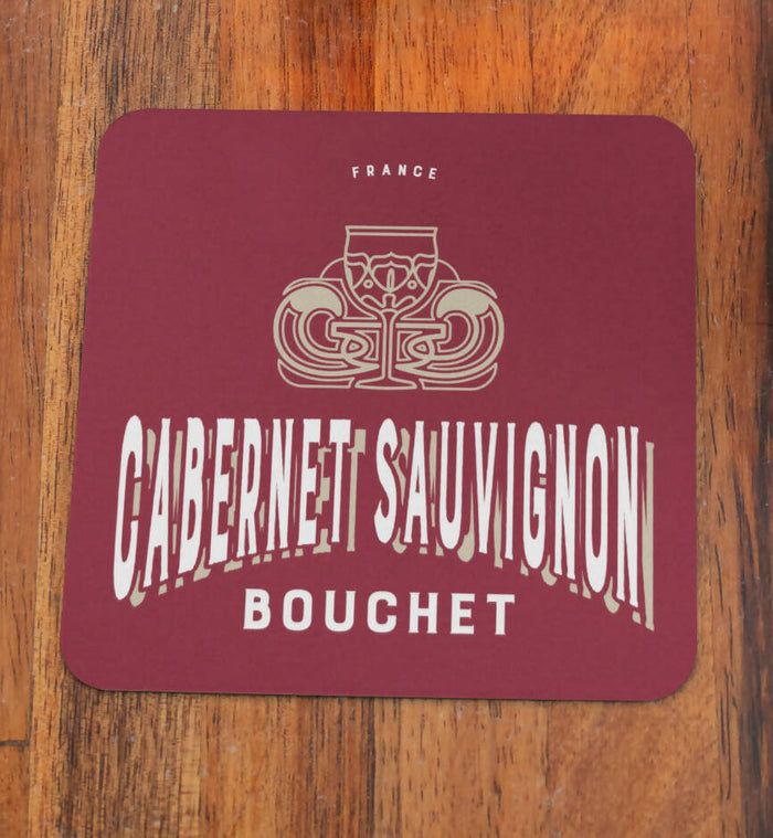 Stylish Red Wine Coasters Cabernet Sauvignon