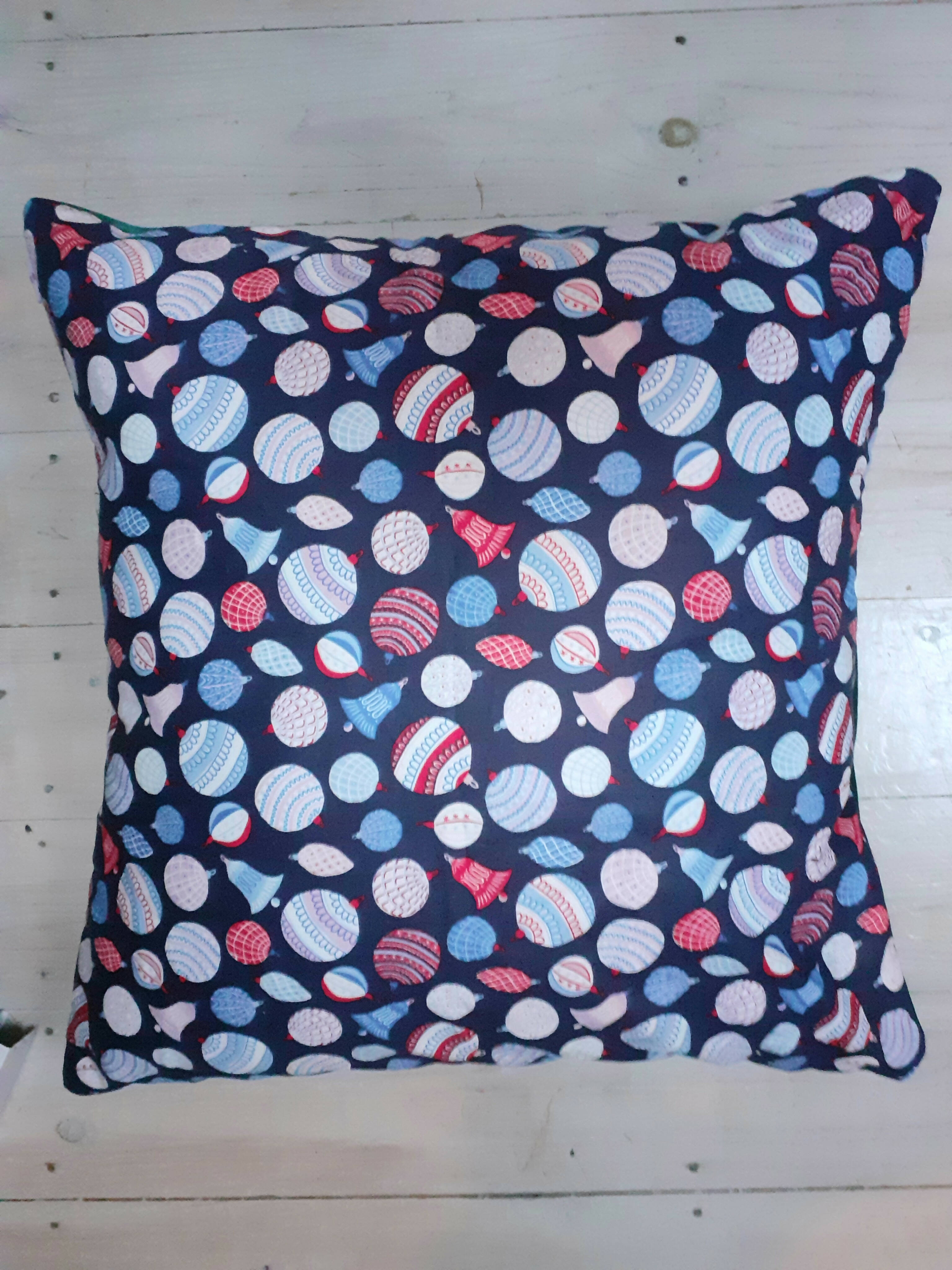 Liberty Bauble Print Christmas Cushion