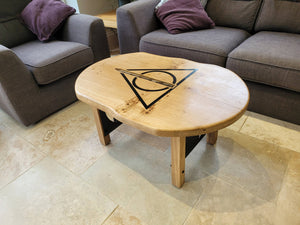 Movie themed coffee table Harry Potter Deathly Hallows