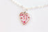 Pink Real Pressed Flower Tiny Heart Necklace Sterling Silver