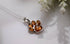 Sterling Silver Amber Paw Necklace