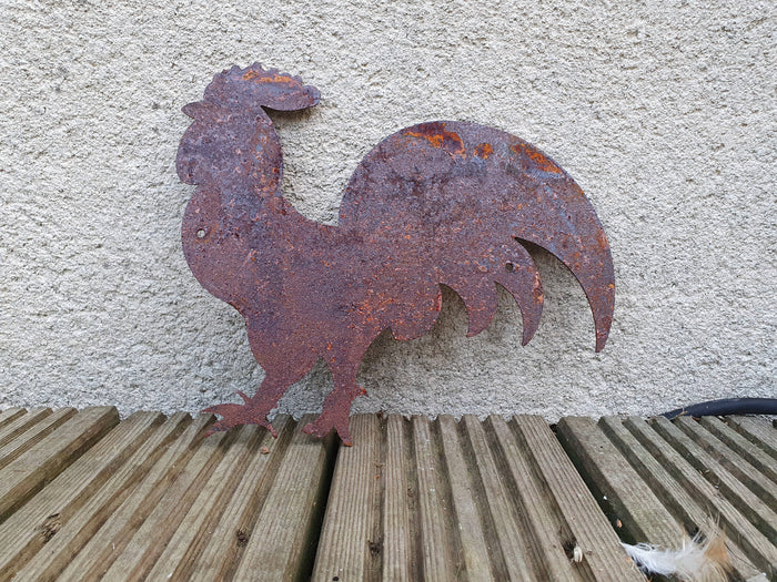 Metal Rusty Chicken Cockrel
