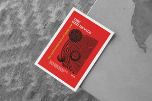 Manchester United - Inspired Psychedelic Art Print in Red