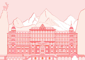 Grand Budapest Hotel Wes Anderson Print A5
