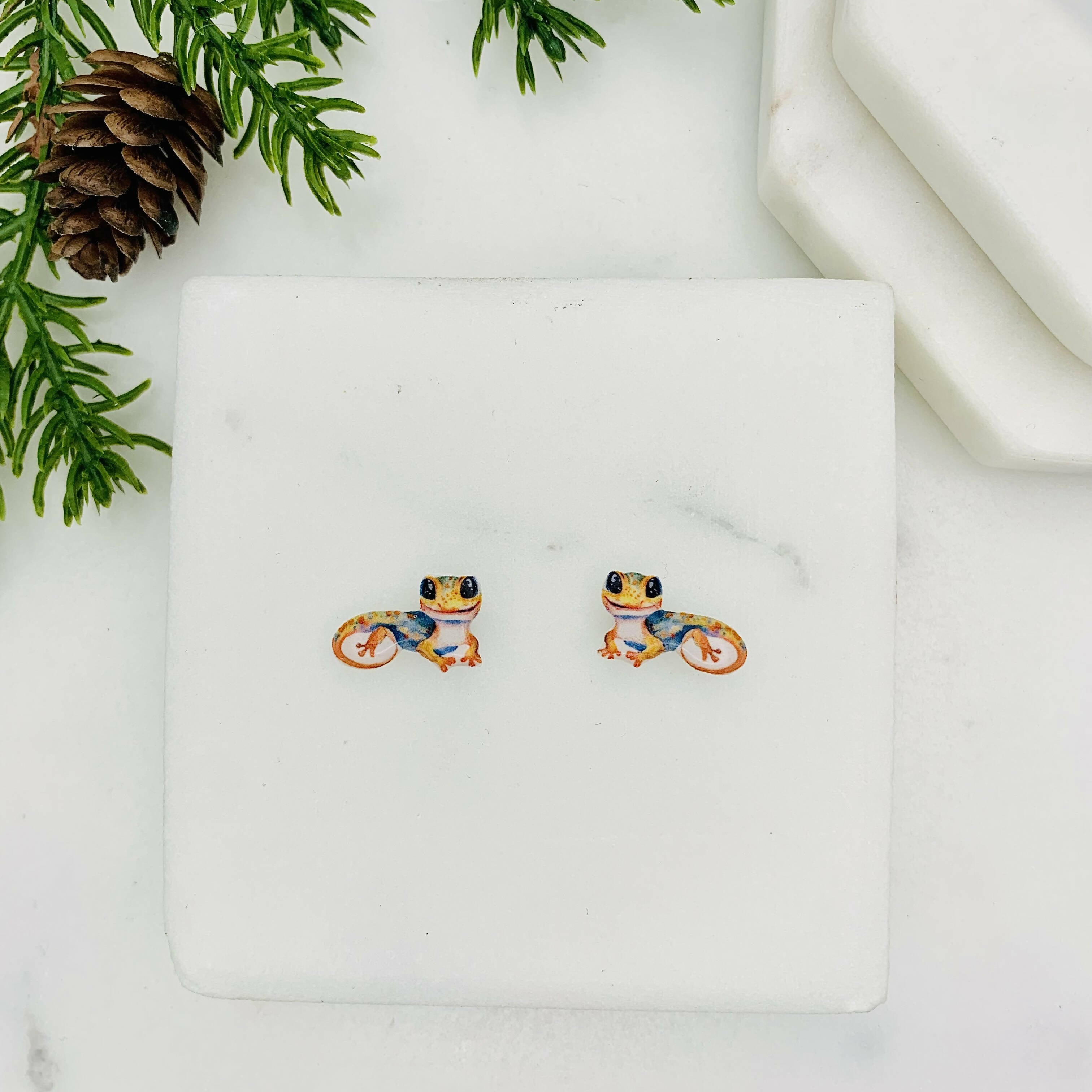 Gecko Stud Earrings