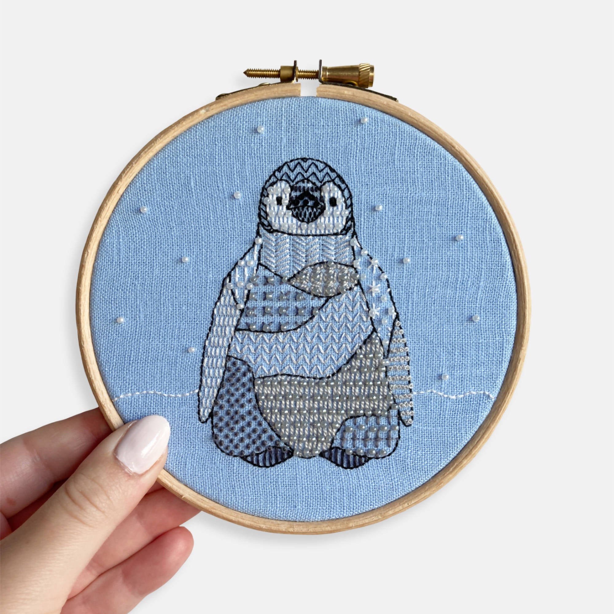 Penguin Modern Embroidery Kit