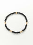 Black Onyx Half and Half Skinny Bracelet - Handmade