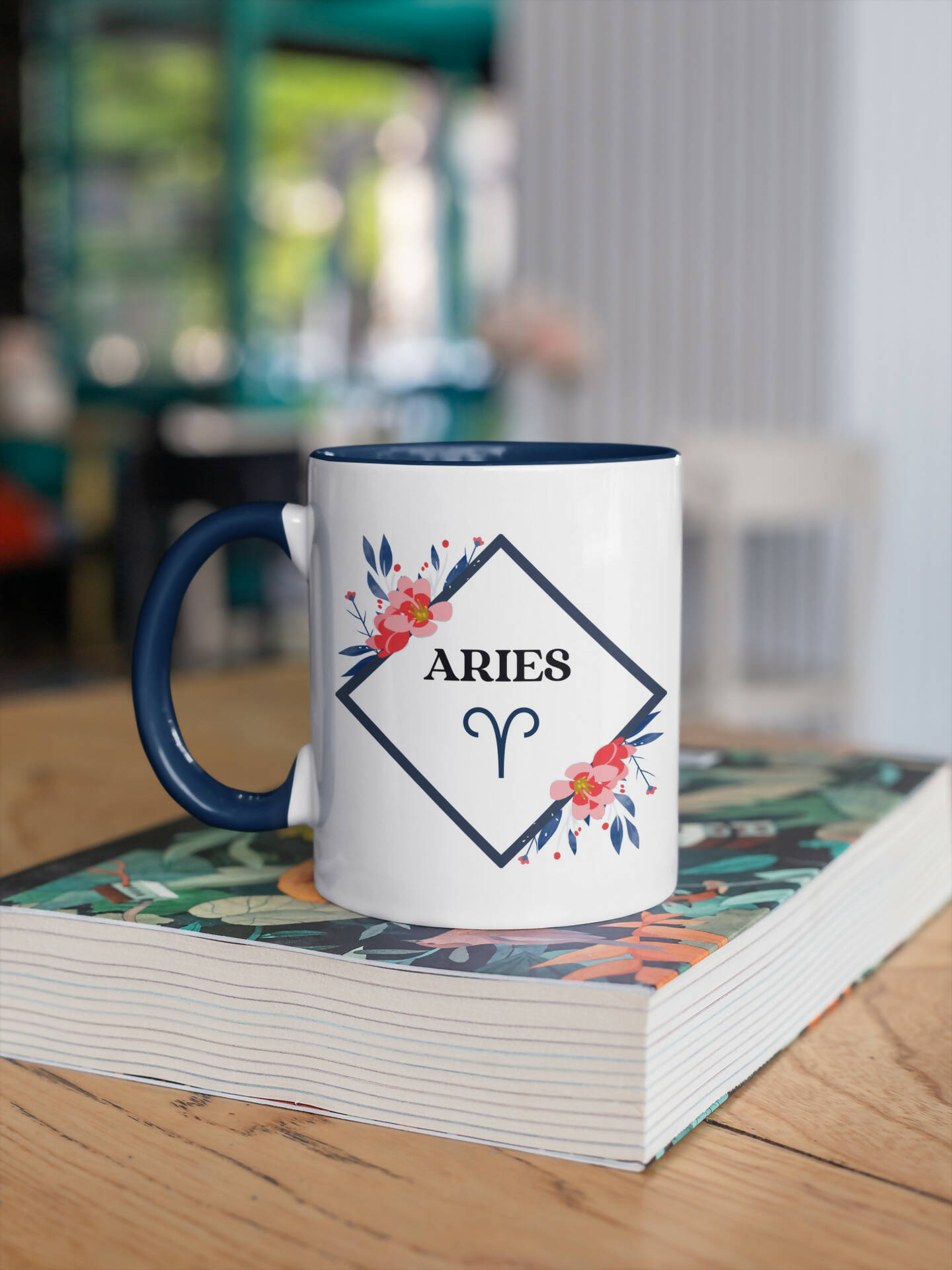 Aries 11oz Floral Mug & Coaster Set