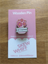 Keep On Blooming Wooden Pin Badge
