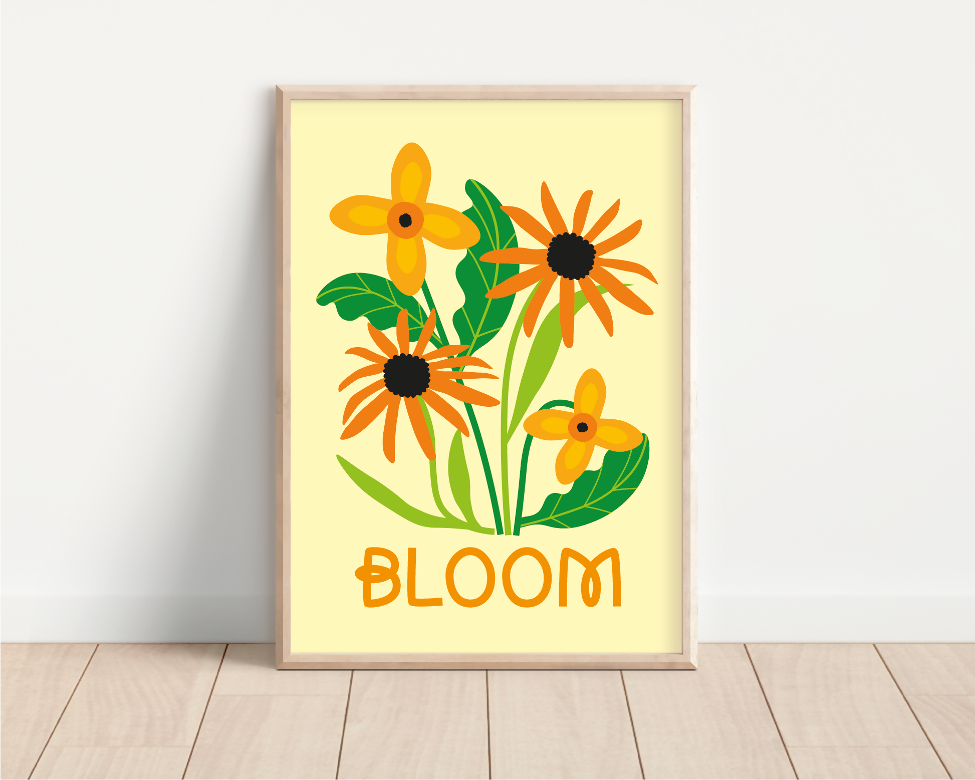 A4 Yellow Bloom Print