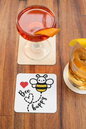 Bee Happy 11oz Mug & Coaster Set