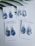 Blue China Teardrop Dangles