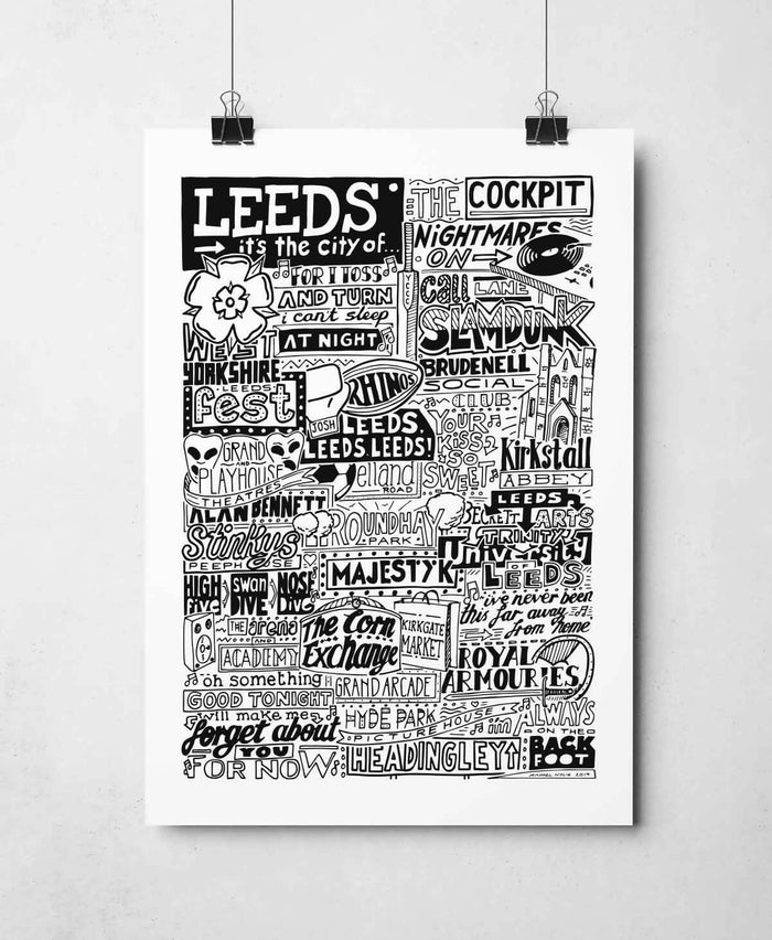 Leeds Landmarks Print