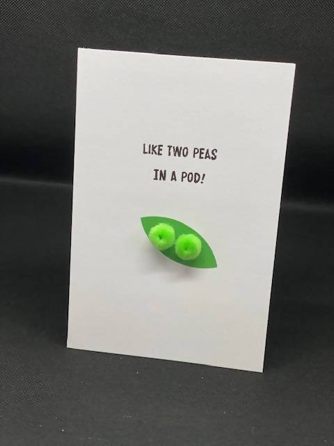 ‘Two Peas in a Pod’ - Pom Pom greeting card