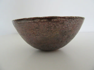 Raku metallic drip bowl