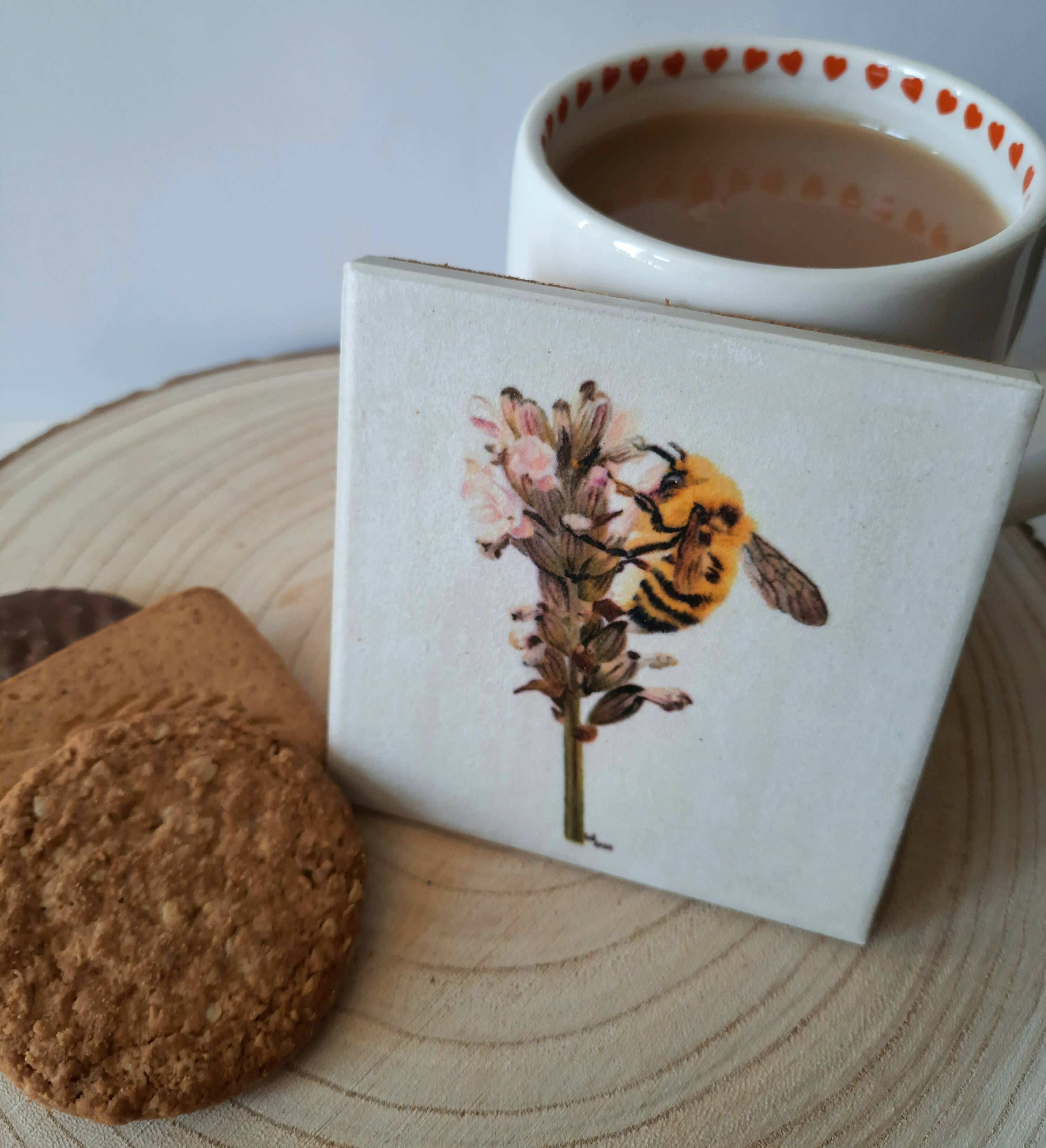 Ceramic coaster - Bee design