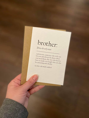 Brother Definition card