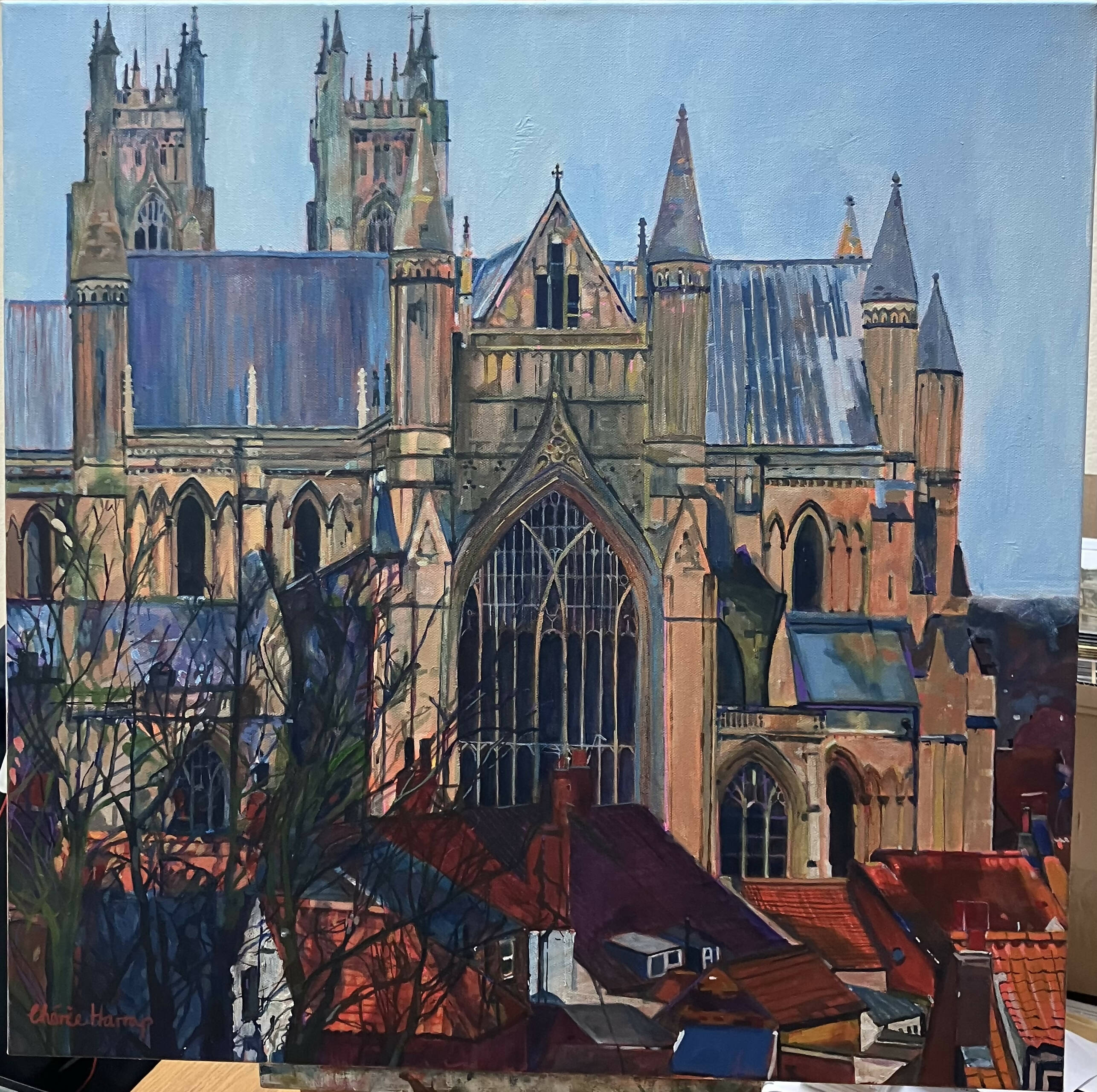 Beverley Minster from Flemingate - Original Acrylic Painting
