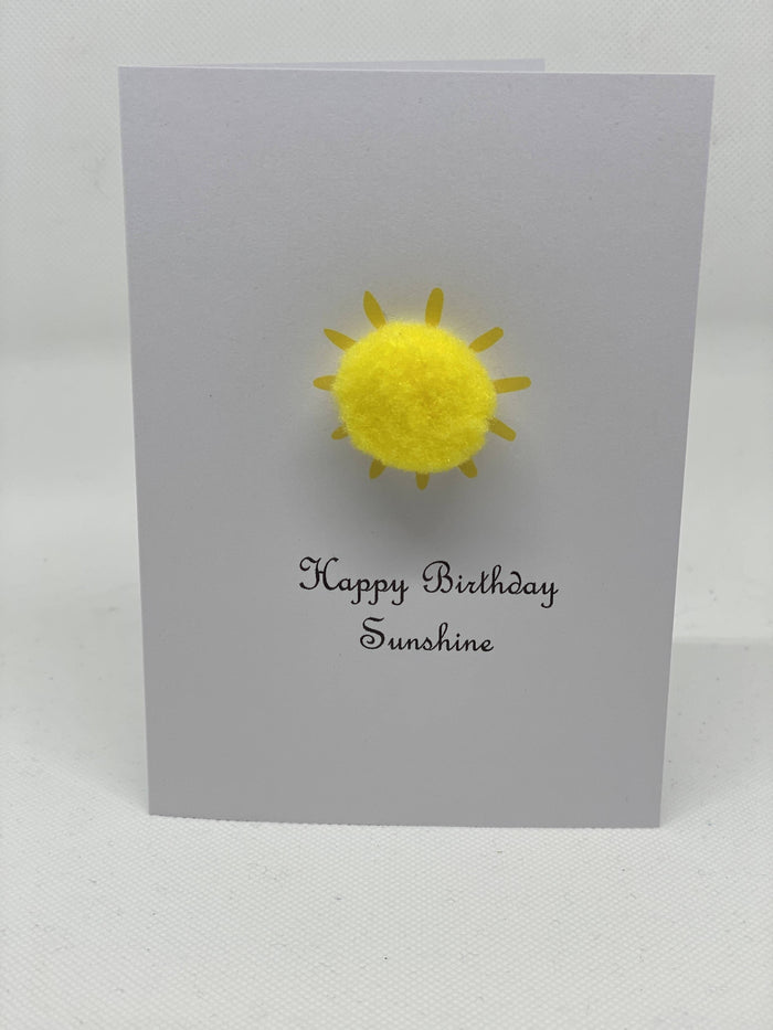 Happy Birthday Sunshine - Pom Pom greeting card