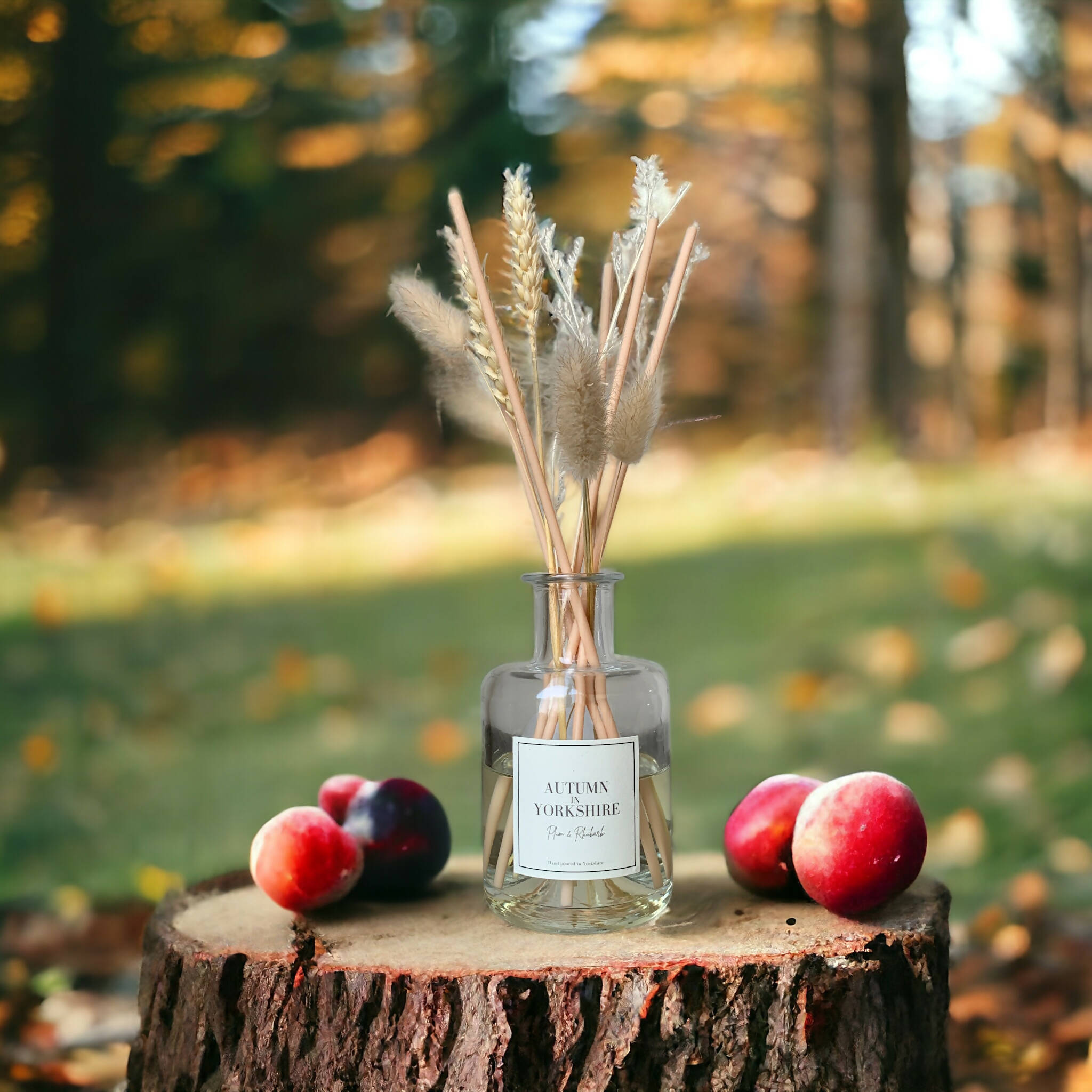 Autumn in Yorkshire - Plum and Rhubarb Dried Flower Reed Diffuser - 100ml