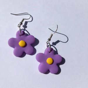 Polymer Clay Violet Earrings
