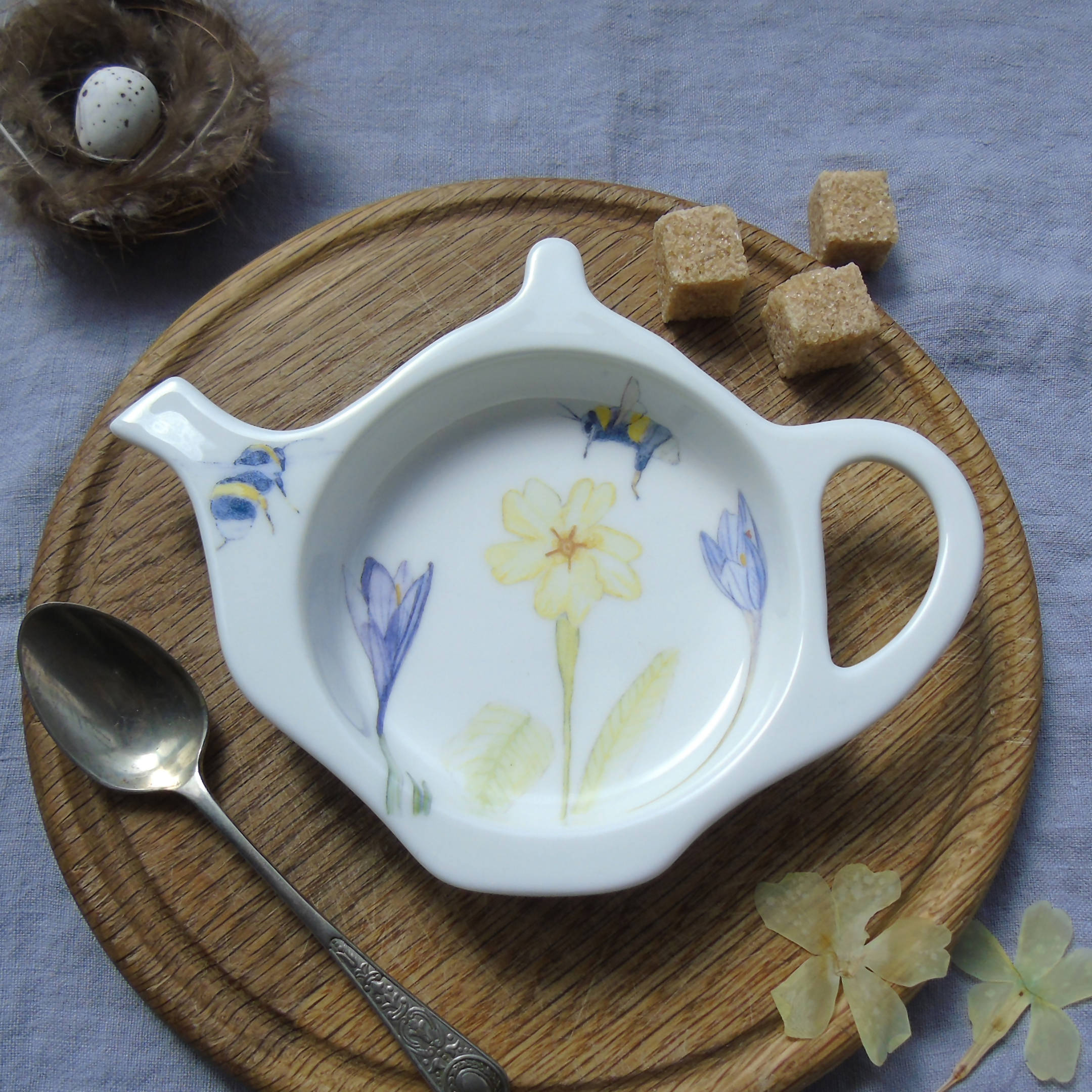 Teabag Tidy Bee | Hand Decorated China | Art & Soul