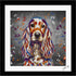 SPANIEL DOG COLOUR SPLASH FRAMED ARTWORK.