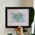 Small Yorkshire Map Framed Art Print