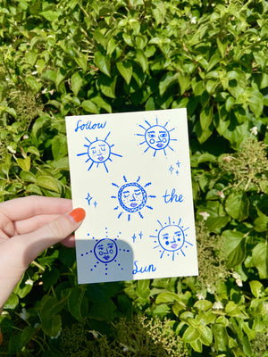 Follow the sun postcard