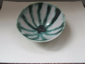 Green stoneware bowl