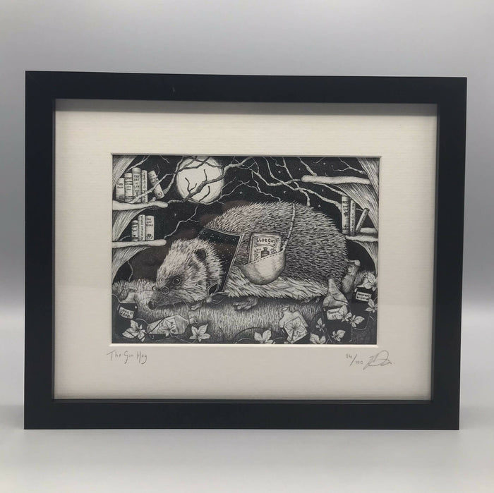 The Gin Hog - Limited Edition Print by Jenny Davies