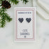 Chequered Heart Stud Earrings