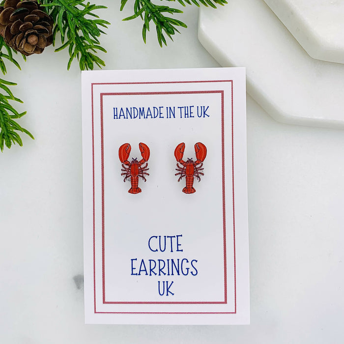 Lobster Stud Earrings