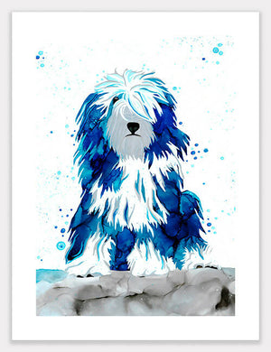 Dog (Blue) Print