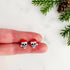 Skull In Christmas Hat Stud Earrings