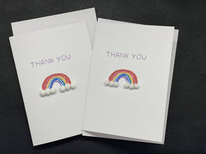 Thank you Rainbow - Pom Pom greeting card