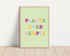 A5 Green Plants Over People Print