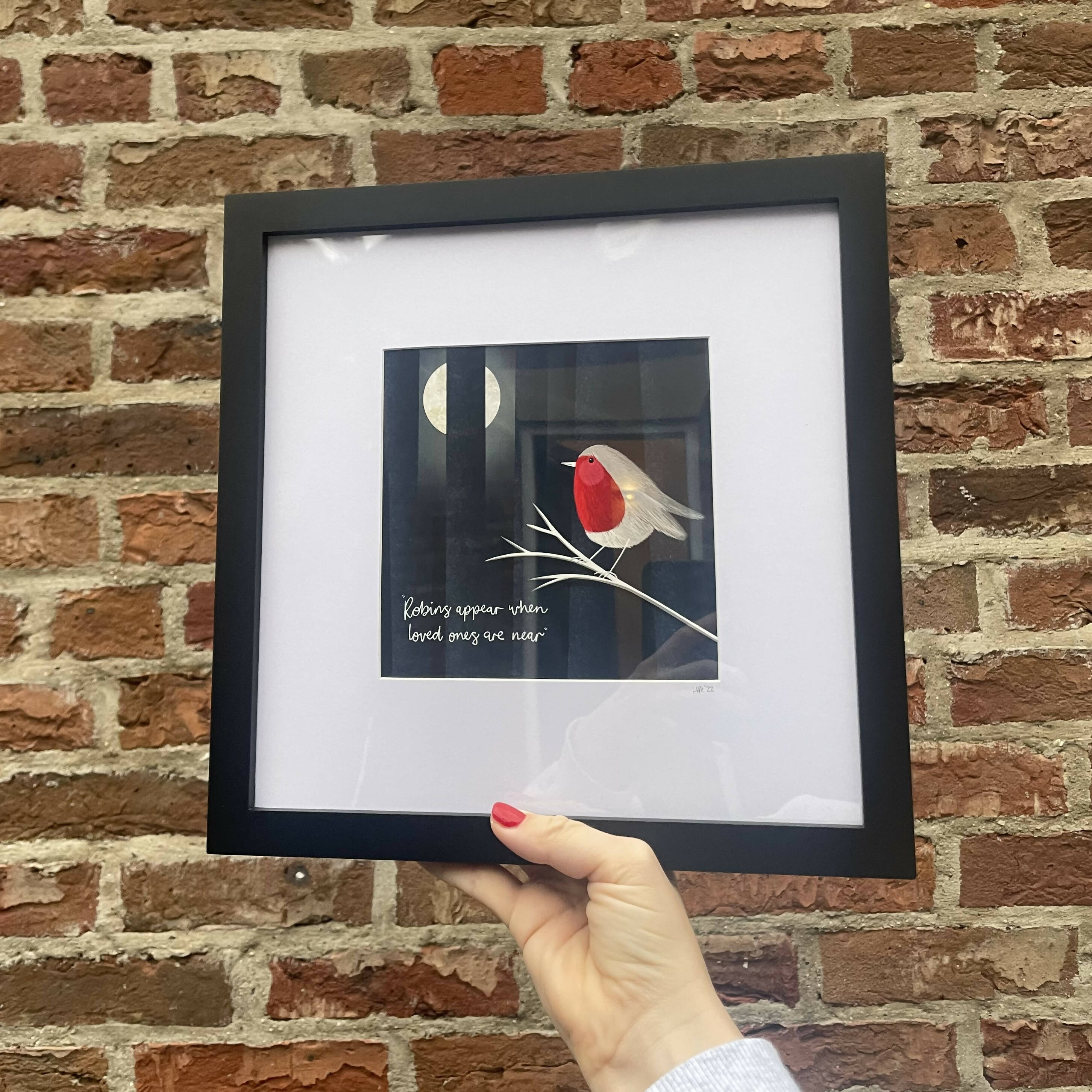 Robins Appear When Loved Ones Are Near - Framed Art Print